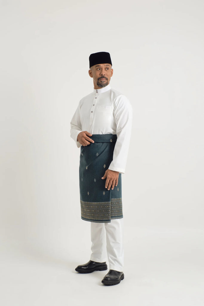 Patawali Baju Melayu Cekak Musang - Antique White