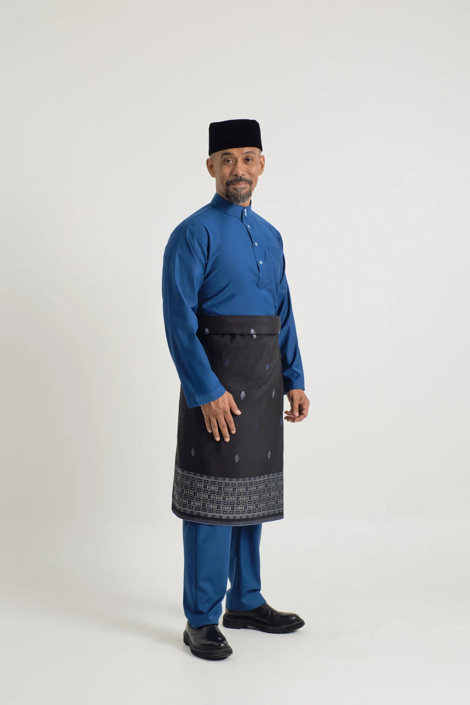 Patawali Baju Melayu Cekak Musang - Classic Blue