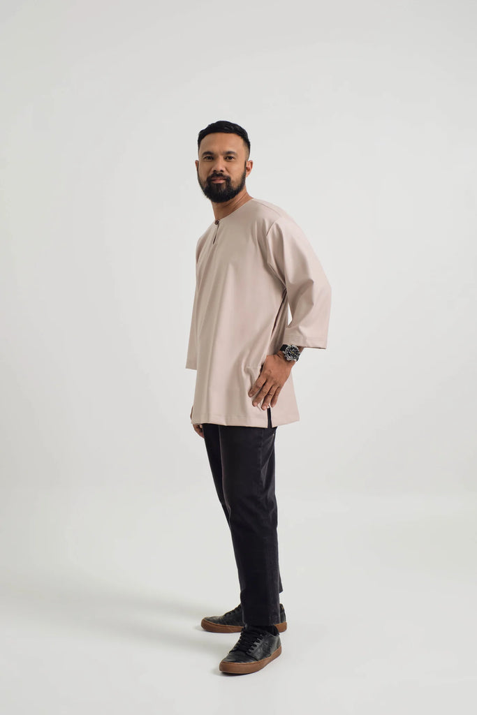 Patawali Three Quarter Sleeve Top - Warm Beige